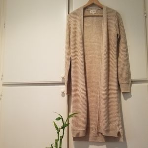 Pure Rebel tan duster cardigan -NWOT